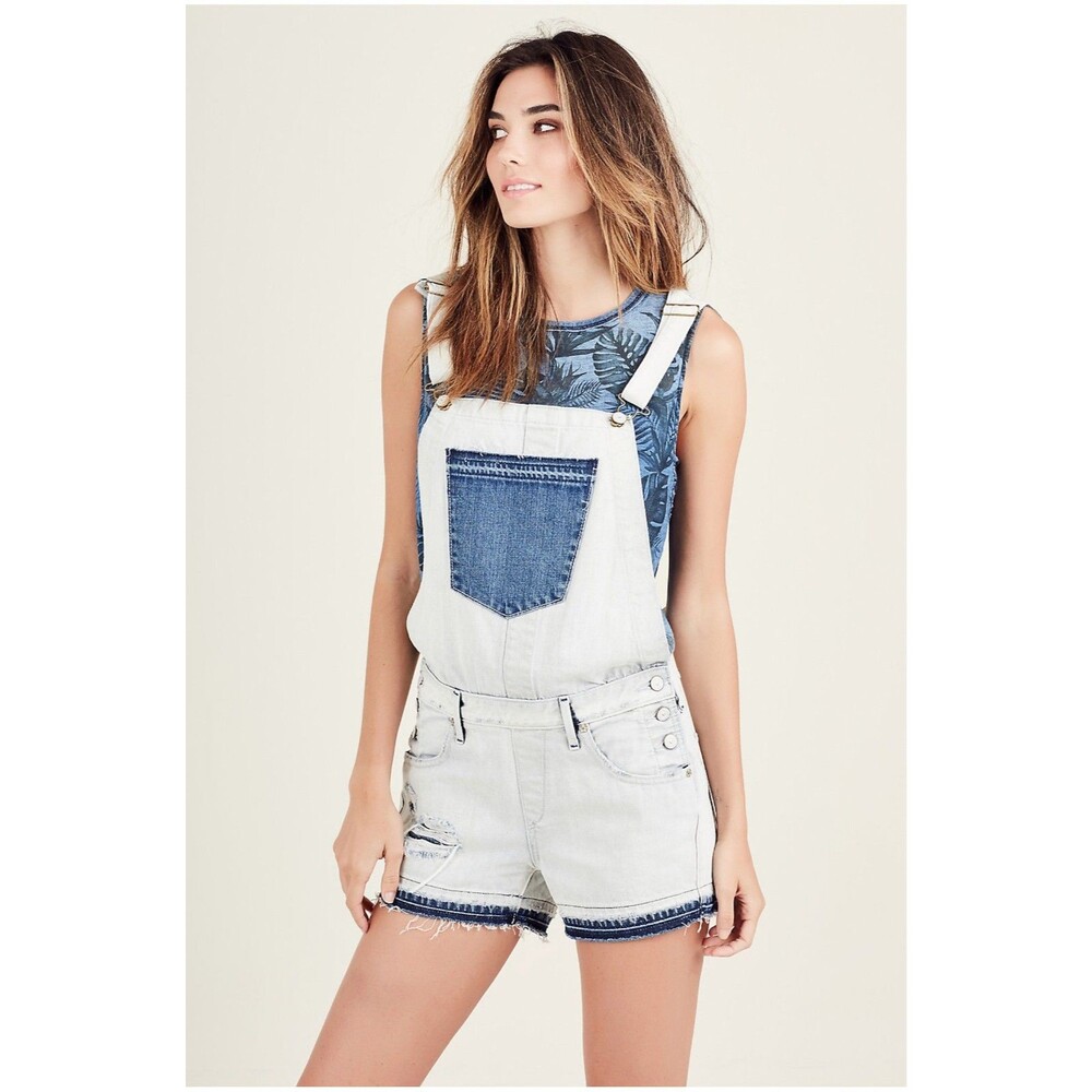 True Religion Denim Shortalls Overalls